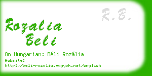 rozalia beli business card